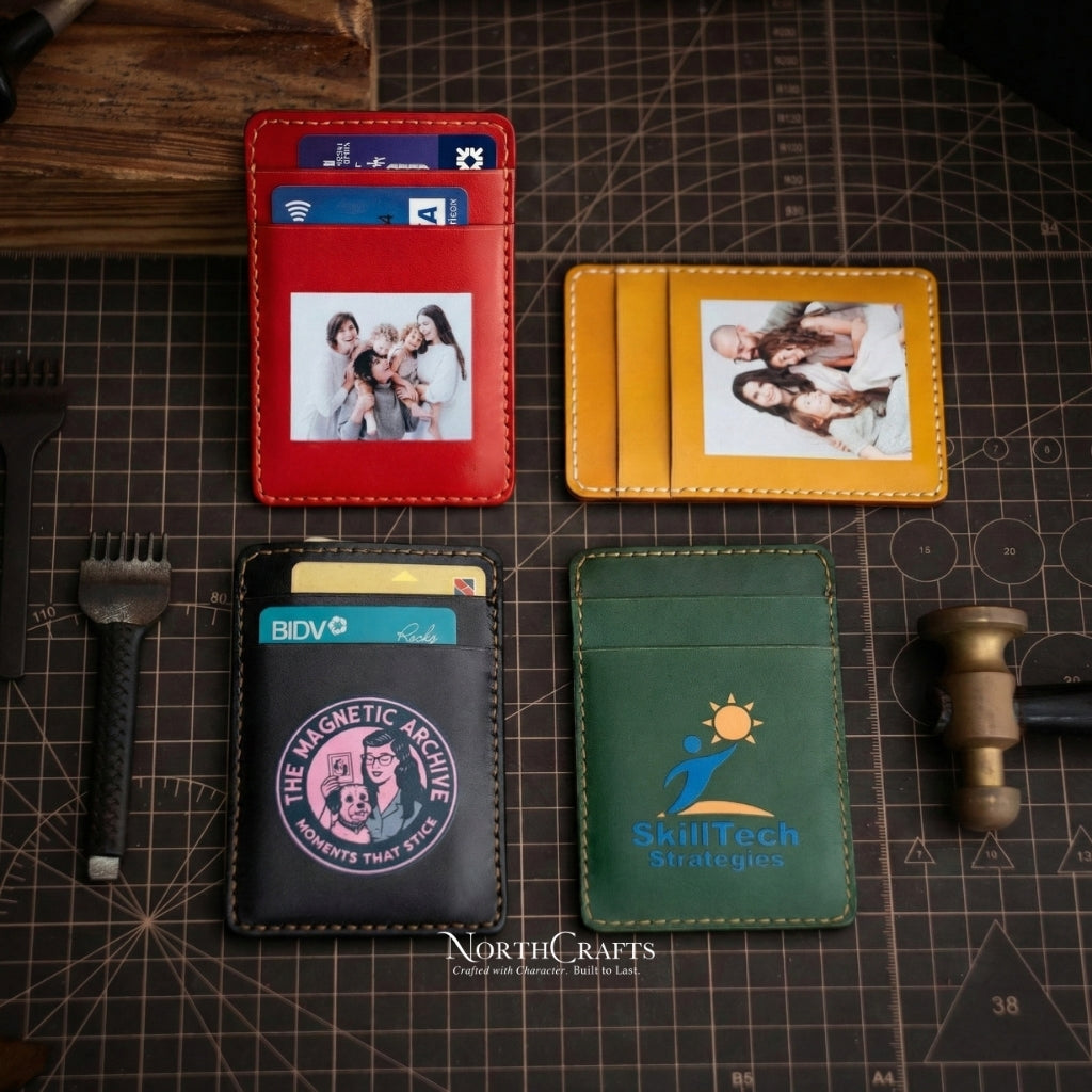 Full-Grain Leather Card Holder Wallet for Men and Women – Personalized Handmade – NorthCrafts | NorthCrafts