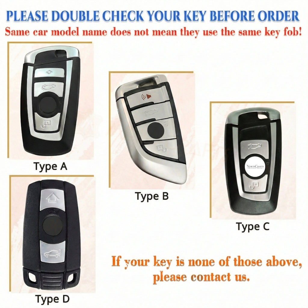Leather Key Fob Cover for BMW 1, 2, 3, 5, 6, 7 Series, X3, X4, M2, M3, M4, M5 & M6 – Personalized Handmade – NorthCrafts | NorthCrafts