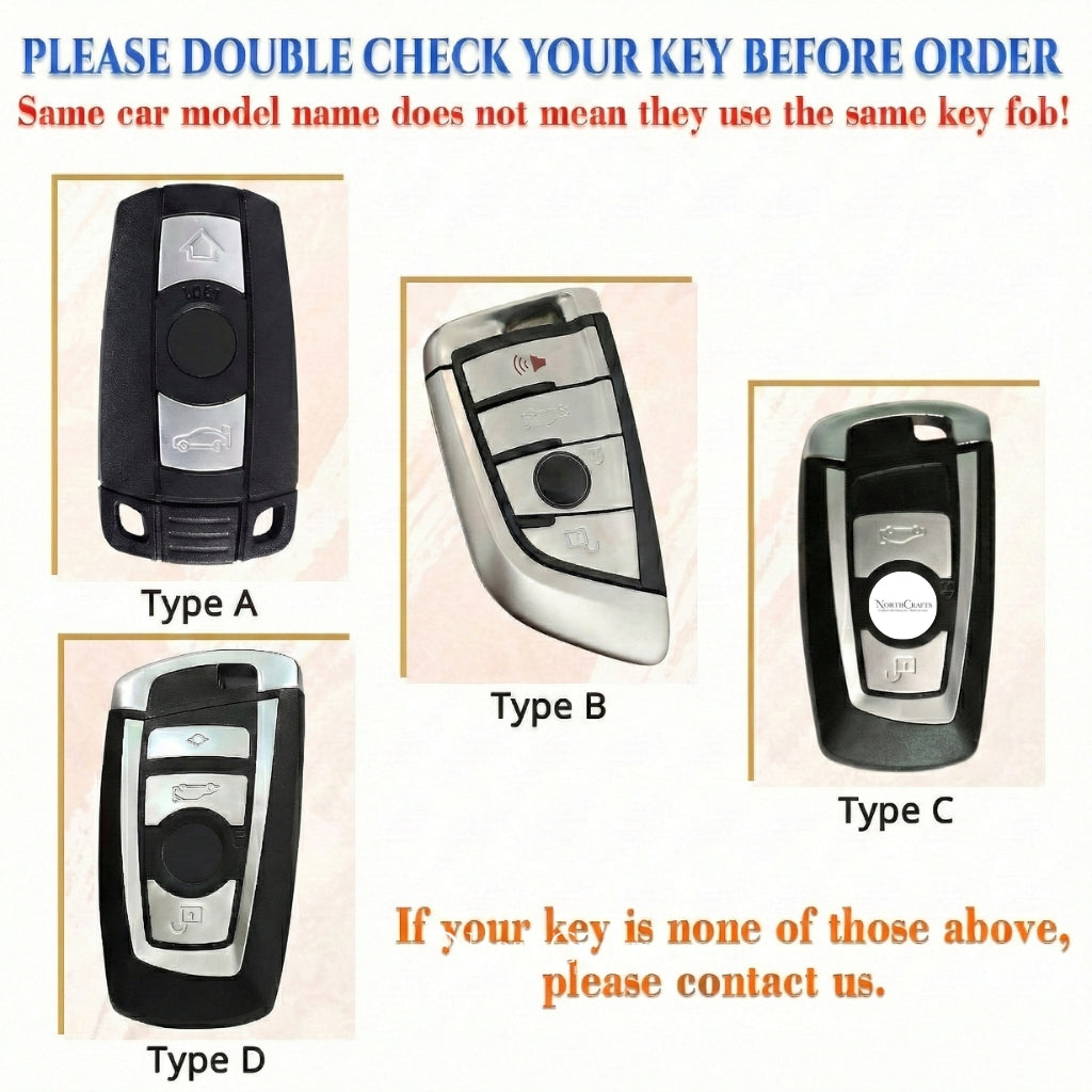 Leather Key Fob Cover for BMW X1, X2, X3, X5, X6 & 5 Series – Personalized Handmade – NorthCrafts | NorthCrafts