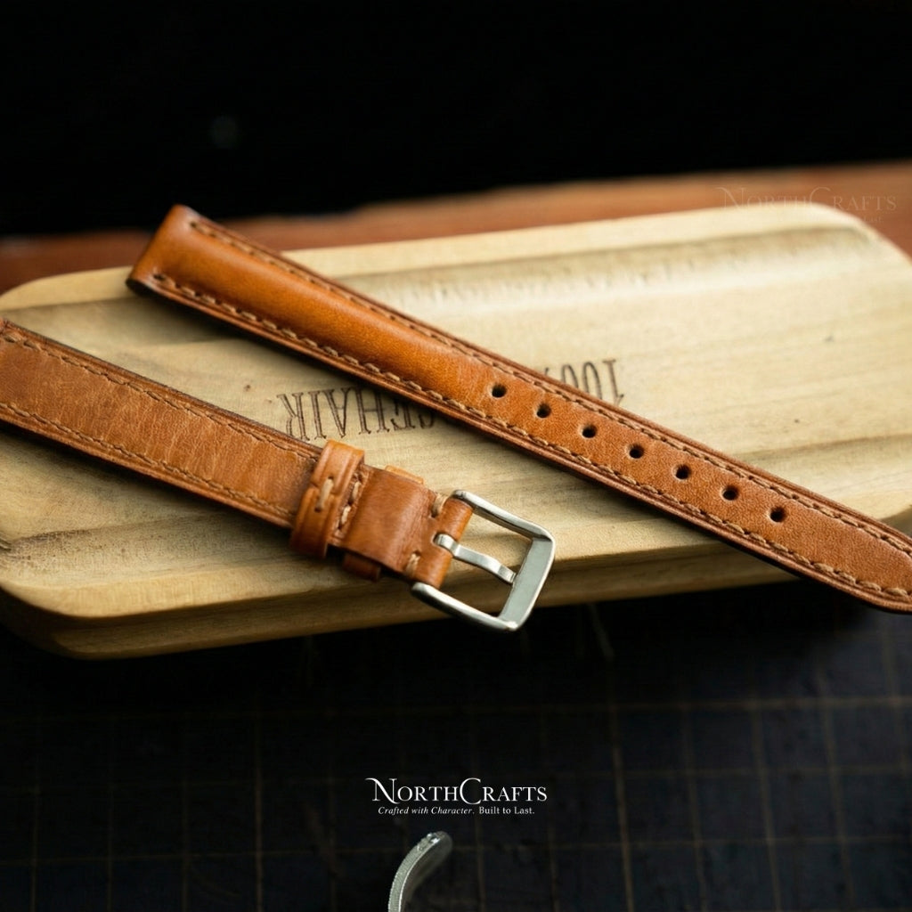 Leather Watch Strap for Women (8mm–14mm) – Personalized Handmade – NorthCrafts | NorthCrafts