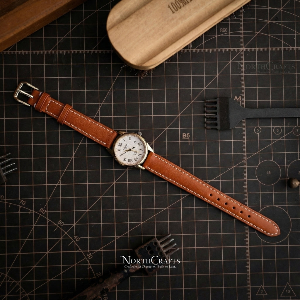 Leather Watch Strap for Women (8mm–14mm) – Personalized Handmade – NorthCrafts | NorthCrafts