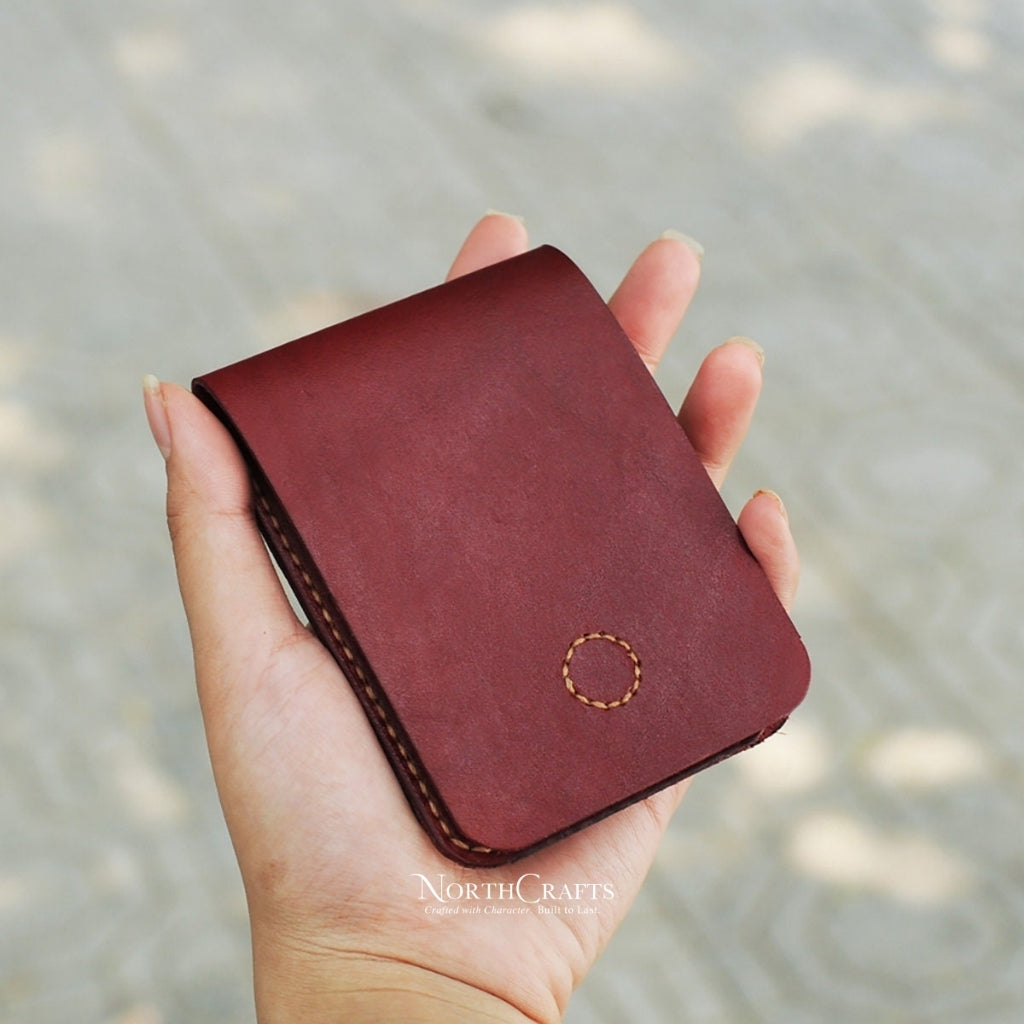 Minimal Leather Front Pocket Wallet for Men – Personalized Handmade – NorthCrafts