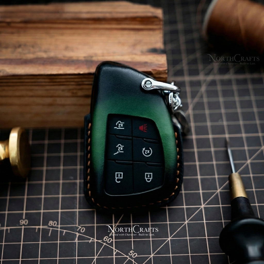 Leather Key Case for Yukon, Suburban & Tahoe – Personalized Handmade – NorthCrafts | NorthCrafts
