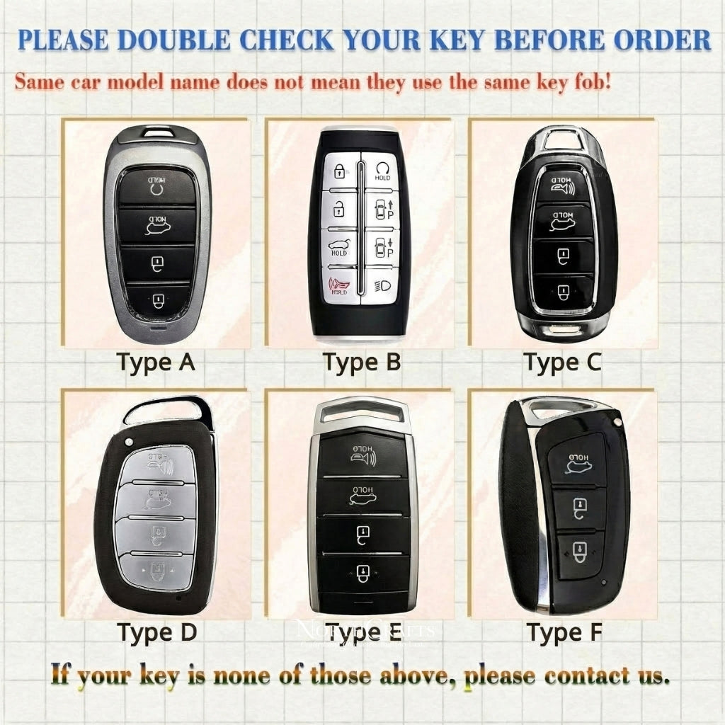 Leather Key Fob Cover for Hyundai Sonata, Nexo, Santa Fe & Tucson – Personalized Handmade – NorthCrafts | NorthCrafts