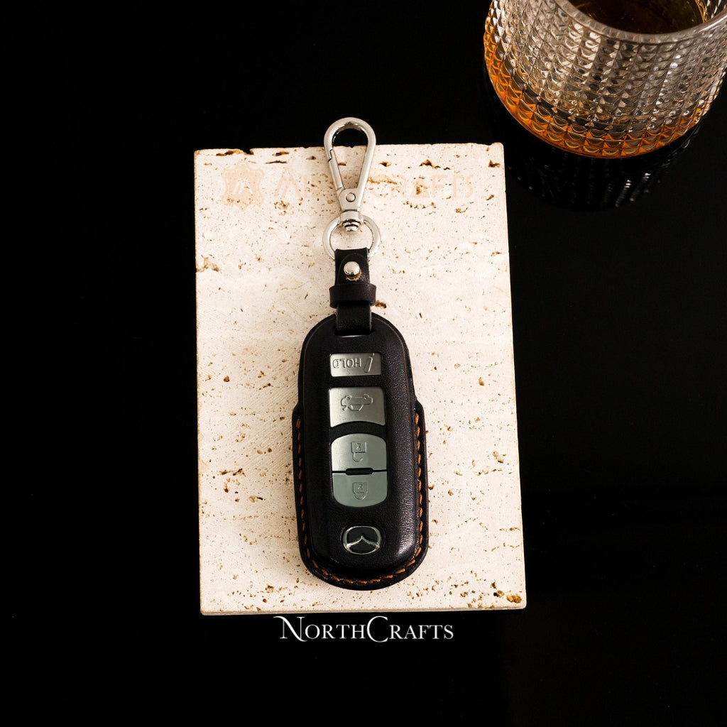 Leather Key Fob Cover for Mazda 3, Mazda 6, CX-5 & CX-8 – Personalized Handmade – NorthCrafts | NorthCrafts