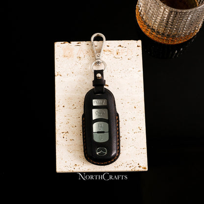Leather Key Fob Cover for Mazda 3, Mazda 6, CX-5 & CX-8 – Personalized Handmade – NorthCrafts | NorthCrafts