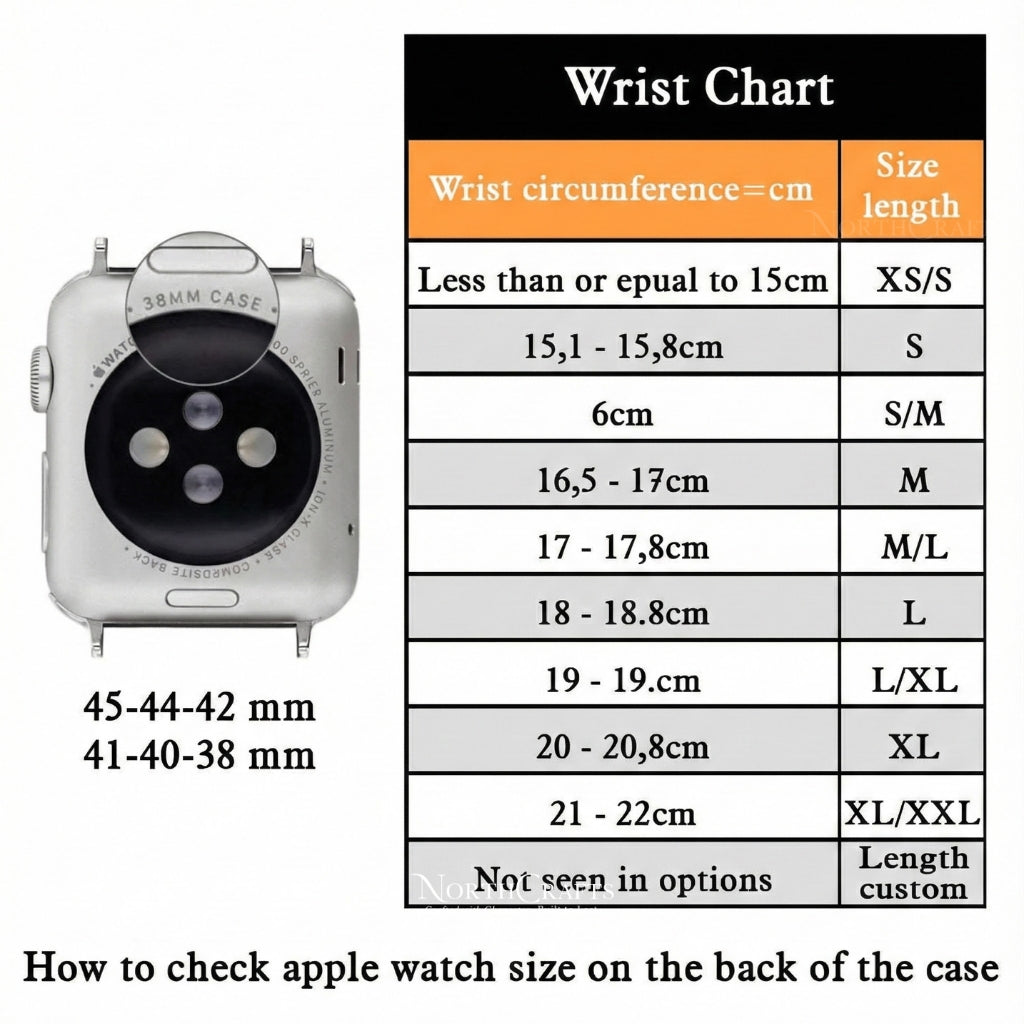 Personalized Handcrafted Leather Double Wrap iWatch Long Band (38mm–49mm) for Apple Watch Series SE2, 11, 10, 9, 8 & 7 – NorthCrafts