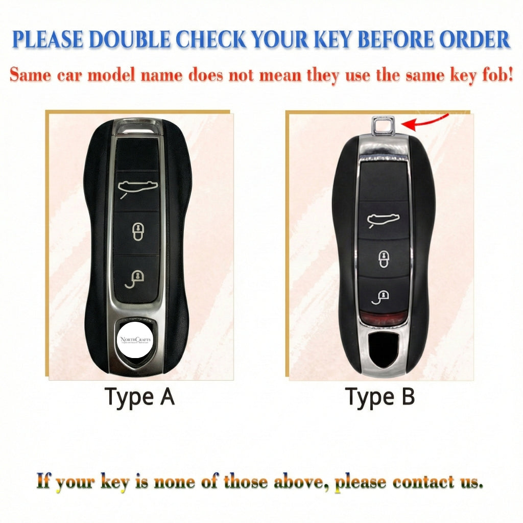 Leather Key Case for 2020 Cayenne, 911, Cayenne Coupe & Panamera – Personalized Handmade – NorthCrafts | NorthCrafts