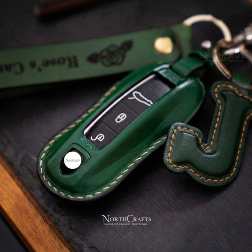 Leather Key Case for 2020 Cayenne, 911, Cayenne Coupe & Panamera – Personalized Handmade – NorthCrafts | NorthCrafts