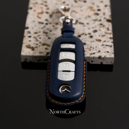 Leather Key Fob Cover for Mazda 3, Mazda 6, CX-5 & CX-8 – Personalized Handmade – NorthCrafts | NorthCrafts