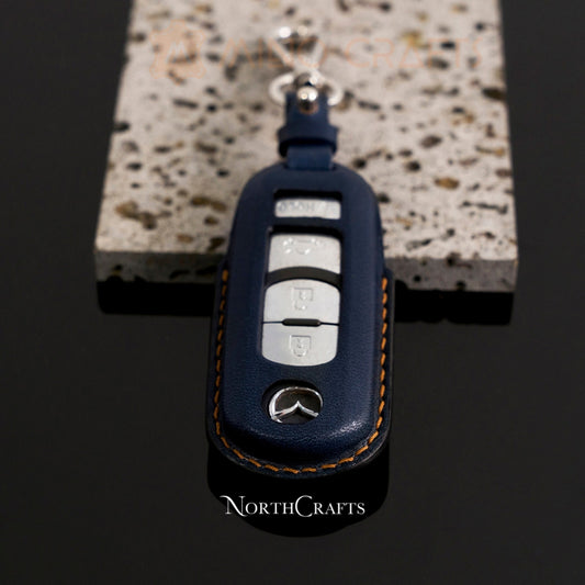 Leather Key Fob Cover for Mazda 3, Mazda 6, CX-5 & CX-8 – Personalized Handmade – NorthCrafts | NorthCrafts