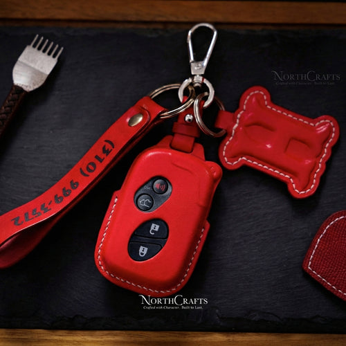 Leather Key Fob Cover for Lexus RX350, ES350, GS300, GS350, GS430, GS450h, IS C, IS250, IS350, LS460 & LS600h – Personalized Handmade – NorthCrafts | NorthCrafts