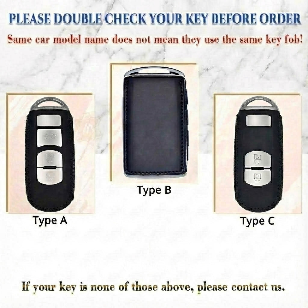 Leather Key Fob Cover for Mazda 3, Mazda 6, CX-5 & CX-8 – Personalized Handmade – NorthCrafts | NorthCrafts