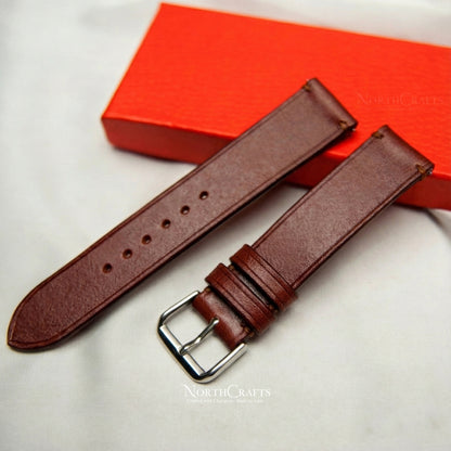 Brown Genuine Leather Watch Strap – Personalized Handmade – NorthCrafts | NorthCrafts