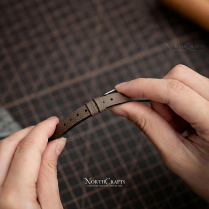 Brown Leather Watch Strap for Women (8mm–14mm) – Personalized Handmade – NorthCrafts | NorthCrafts