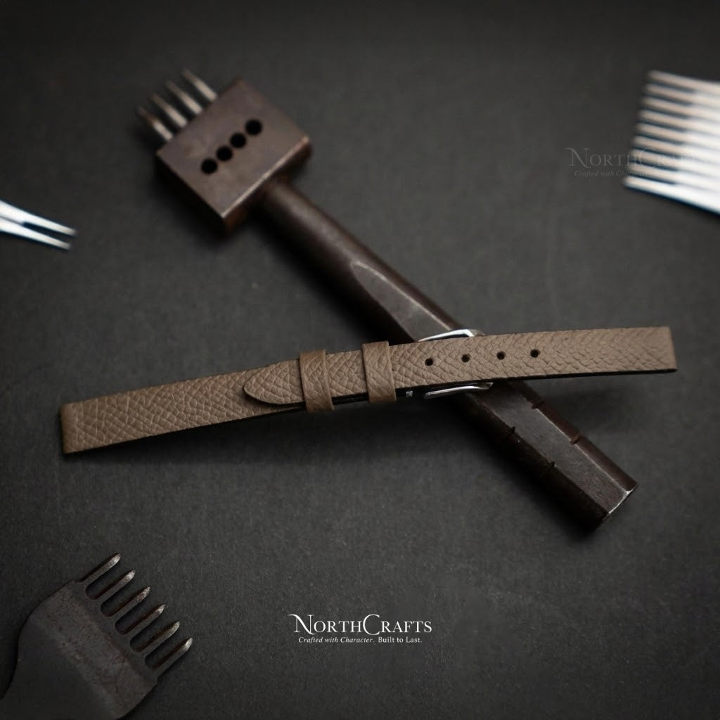 Brown Leather Watch Strap for Women (8mm–14mm) – Personalized Handmade – NorthCrafts | NorthCrafts