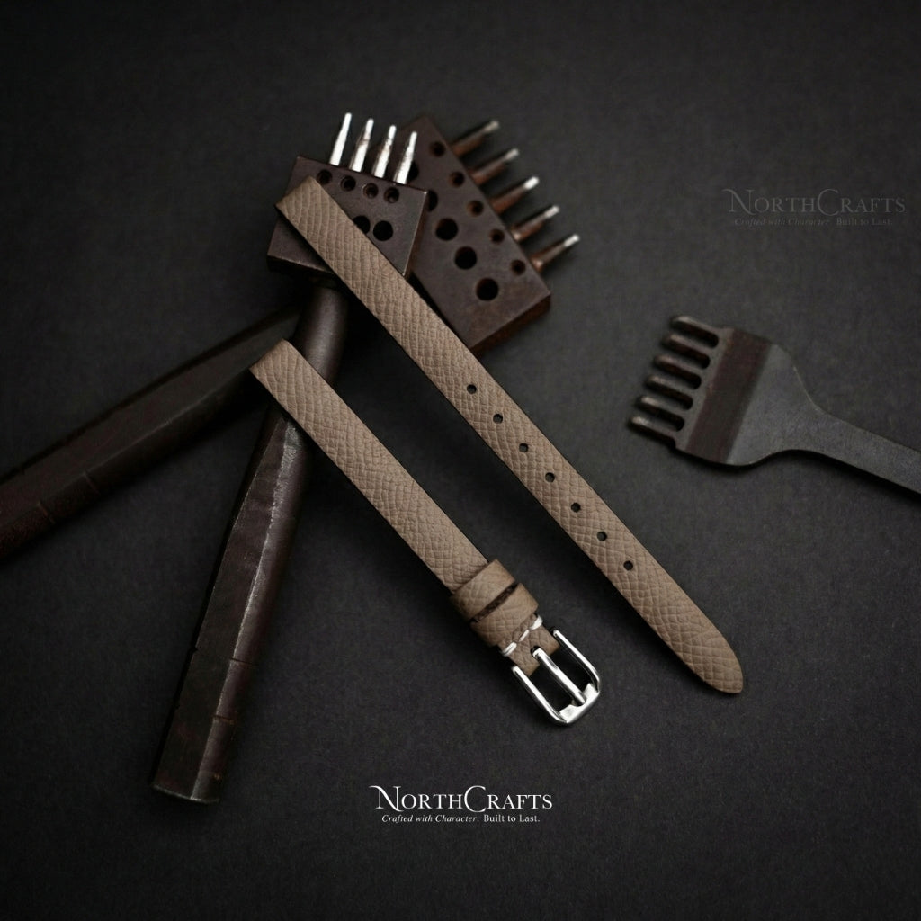 Brown Leather Watch Strap for Women (8mm–14mm) – Personalized Handmade – NorthCrafts | NorthCrafts