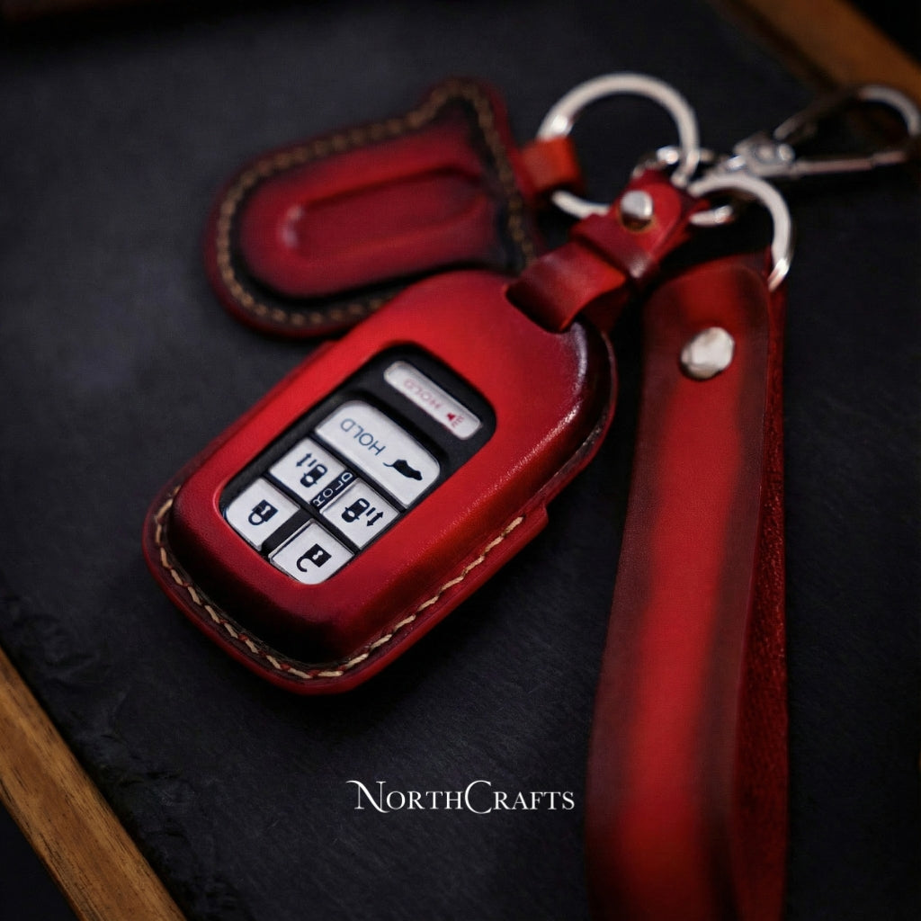 Handcrafted Leather Key Fob Cover for CR-V, Civic, Accord, Pilot, HR-V, CR-Z, Odyssey, Ridgeline & Crosstour – NorthCrafts