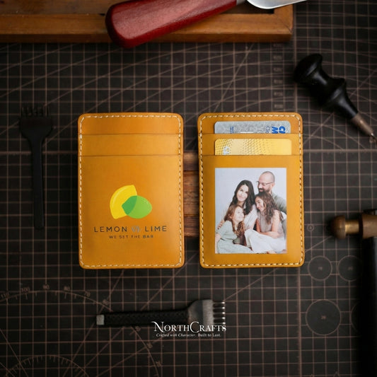 EDC Leather Card Holder Wallet – Personalized Handmade – NorthCrafts