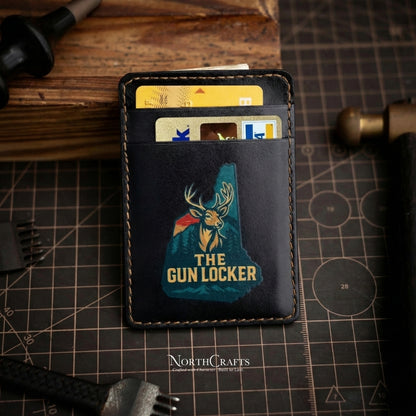 EDC Minimal Leather Card Wallet for Men – Personalized Handmade – NorthCrafts | NorthCrafts