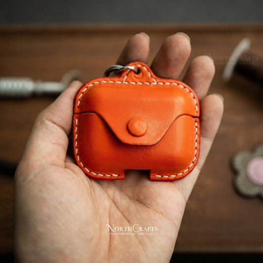 Leather AirPods 4 Cover Case – Personalized Handmade – NorthCrafts | NorthCrafts