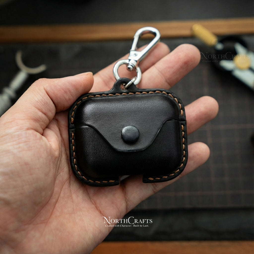 Leather AirPods 4 Cover Case – Personalized Handmade – NorthCrafts | NorthCrafts