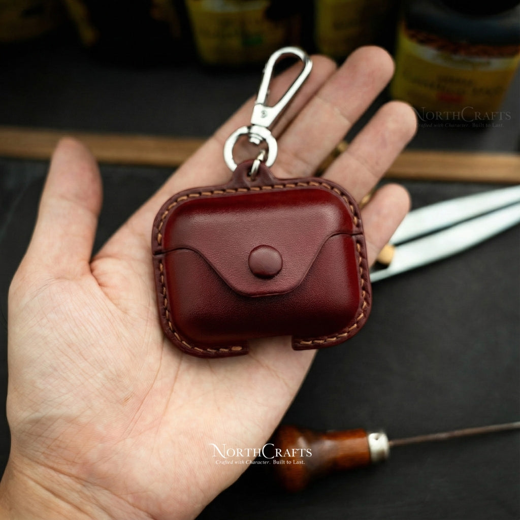 Leather AirPods 4 Cover Case – Personalized Handmade – NorthCrafts | NorthCrafts