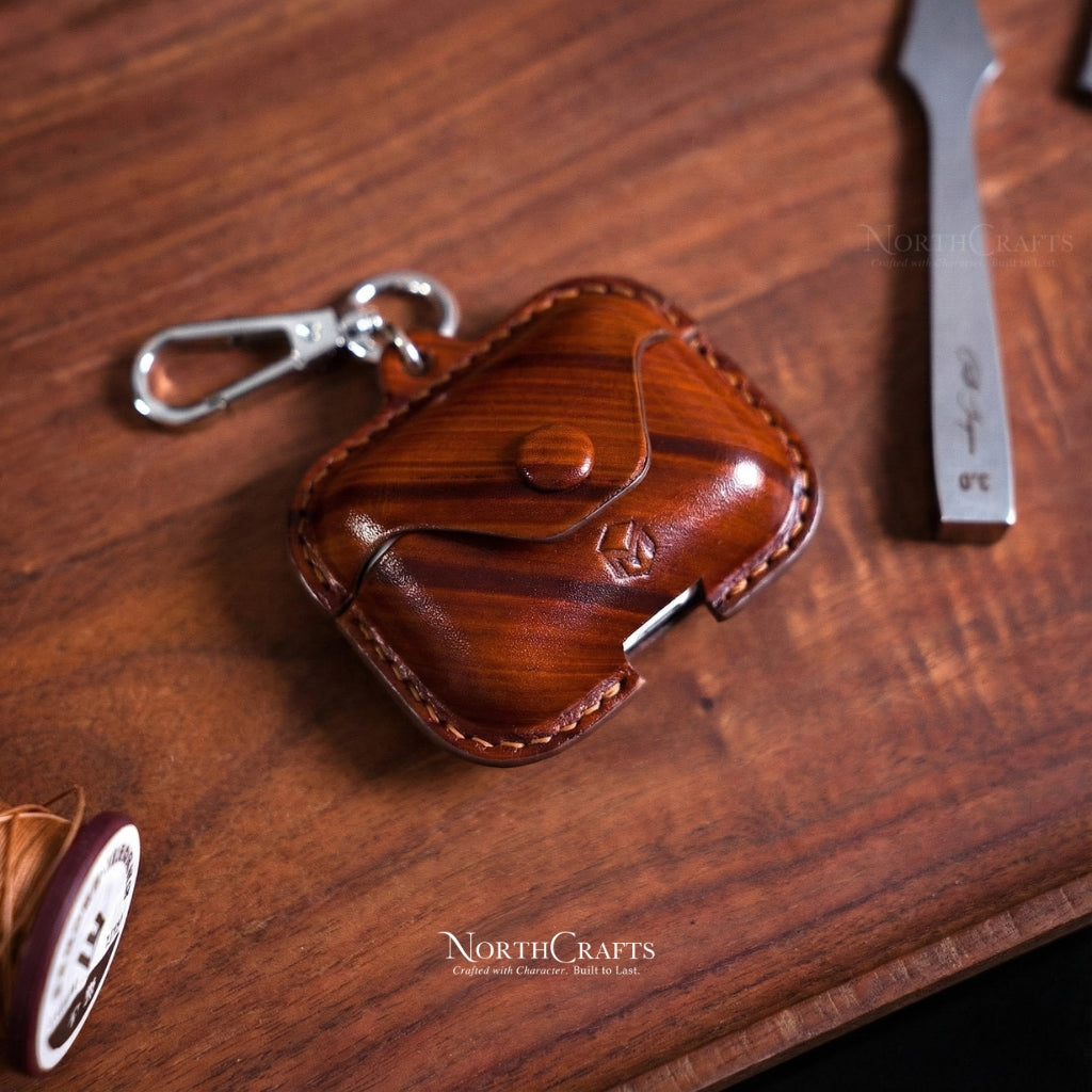 Leather AirPods 4 Cover Case – Personalized Handmade – NorthCrafts | NorthCrafts
