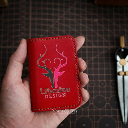 Leather Business Card Box with Custom Logo – Personalized Handmade – NorthCrafts | NorthCrafts