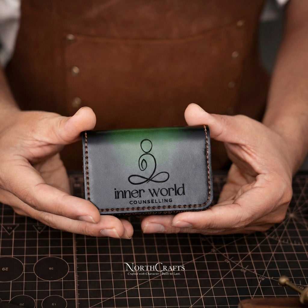 Leather Business Card Holder Case for Men – Personalized Handmade – NorthCrafts | NorthCrafts