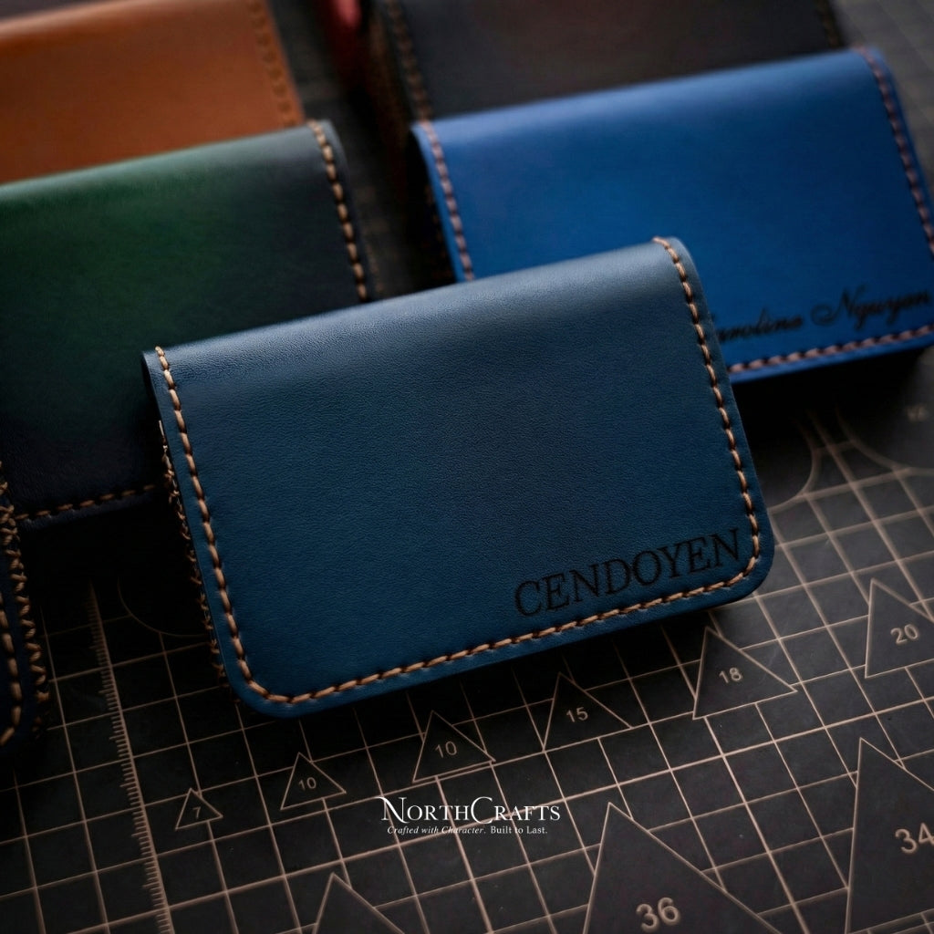 Leather Business Card Holder Case for Men – Personalized Handmade – NorthCrafts | NorthCrafts