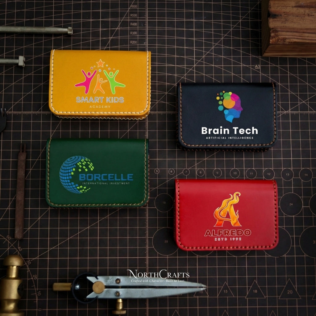 Leather Business Card Holder Case – Personalized Handmade – NorthCrafts | NorthCrafts