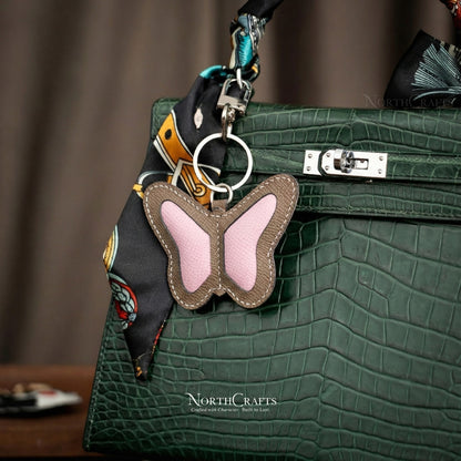 Leather Butterfly Bag Charm – Personalized Handmade – NorthCrafts | NorthCrafts
