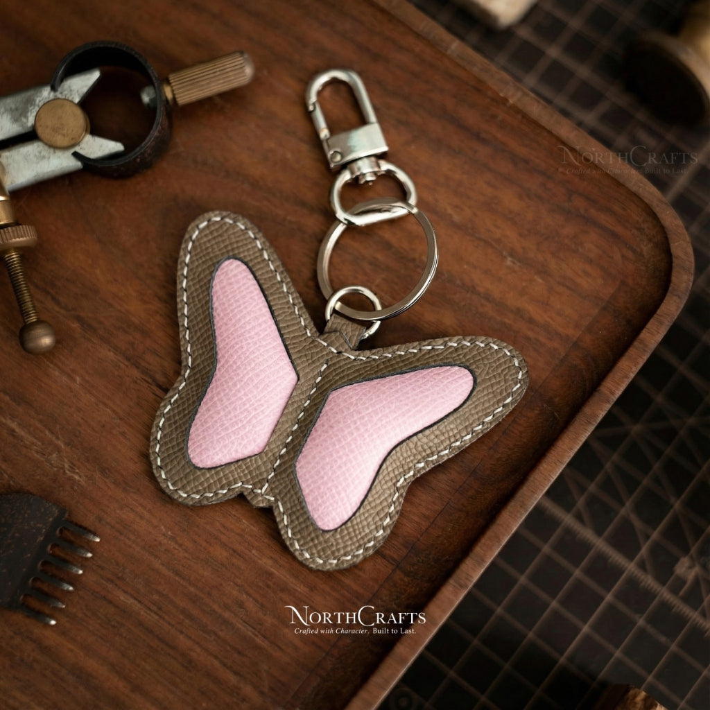 Leather Butterfly Bag Charm – Personalized Handmade – NorthCrafts | NorthCrafts