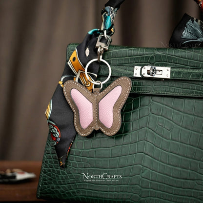 Leather Butterfly Bag Charm – Personalized Handmade – NorthCrafts | NorthCrafts