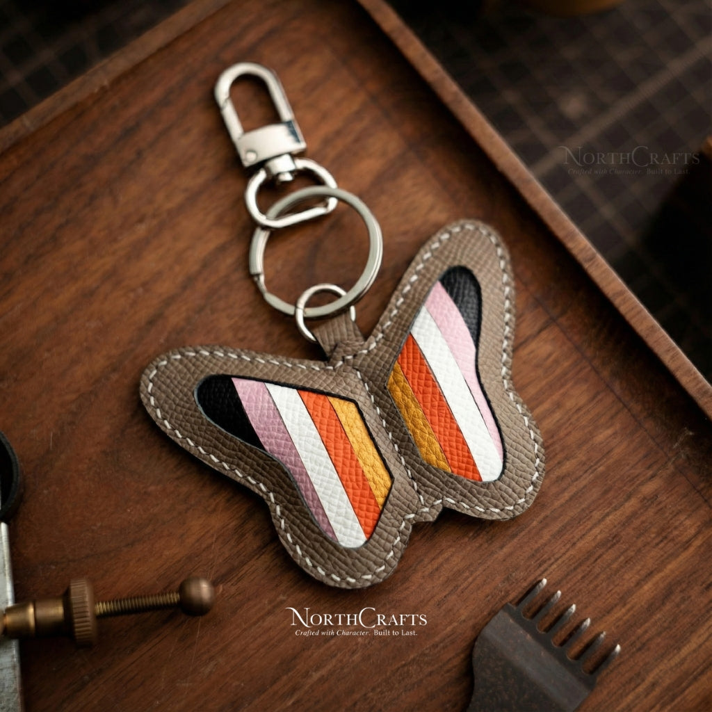 Leather Butterfly Bag Charm – Personalized Handmade – NorthCrafts | NorthCrafts