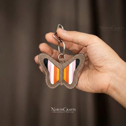 Leather Butterfly Bag Charm – Personalized Handmade – NorthCrafts | NorthCrafts