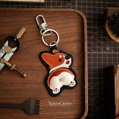 Leather Corgi Bag Charm – Personalized Handmade – NorthCrafts | NorthCrafts