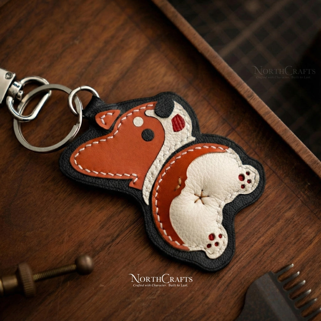 Leather Corgi Bag Charm – Personalized Handmade – NorthCrafts | NorthCrafts