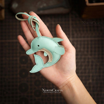 Leather Dolphin Bag Charm for Women – Personalized Handmade – NorthCrafts | NorthCrafts