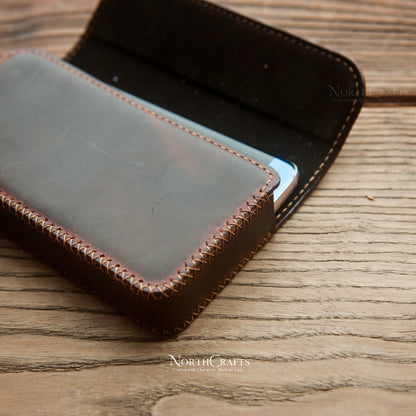 Leather Double Phone Holder with Belt Loop for Samsung Galaxy Z Series, S Series, A Series & M Series – Personalized Handmade – NorthCrafts | NorthCrafts