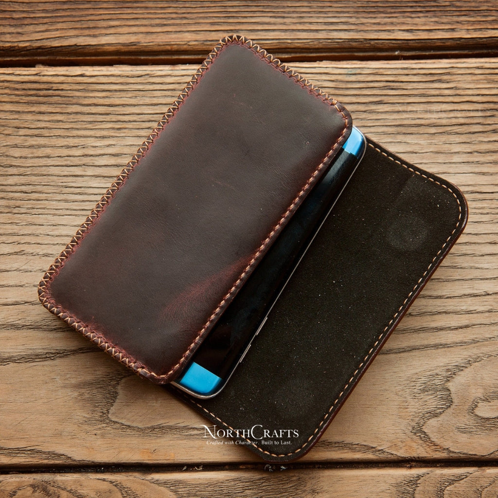 Leather Double Phone Holder with Belt Loop for Samsung Galaxy Z Series, S Series, A Series & M Series – Personalized Handmade – NorthCrafts | NorthCrafts