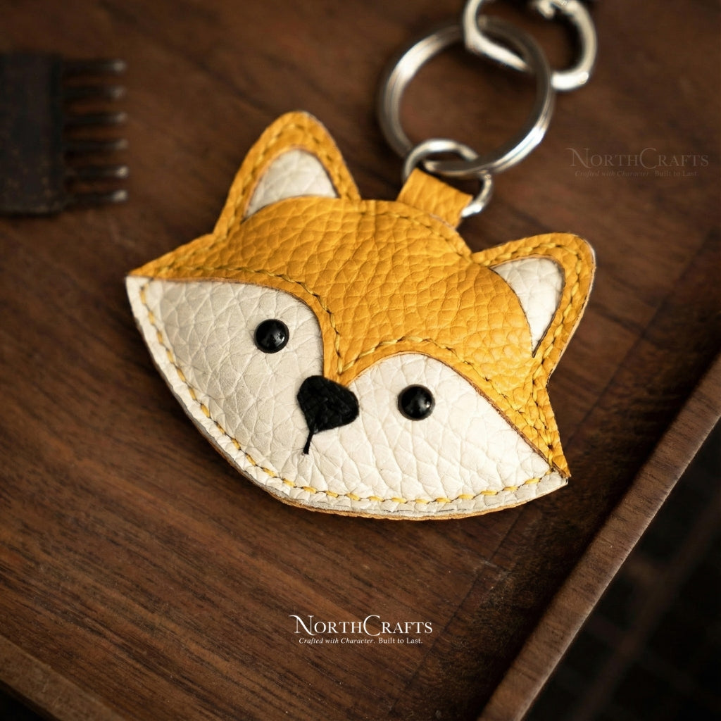 Leather Fox Bag Charm – Personalized Handmade – NorthCrafts | NorthCrafts