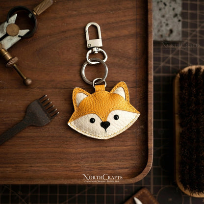 Leather Fox Bag Charm – Personalized Handmade – NorthCrafts | NorthCrafts