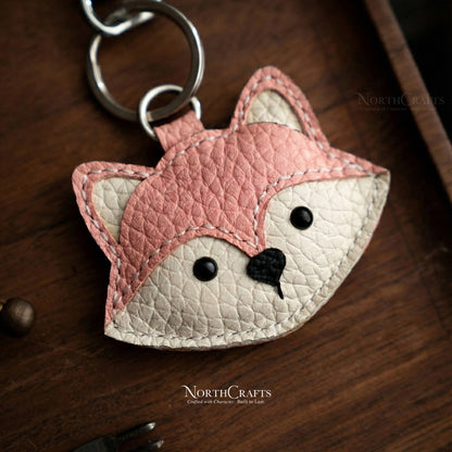 Leather Fox Bag Charm – Personalized Handmade – NorthCrafts | NorthCrafts