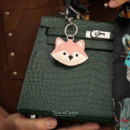 Leather Fox Bag Charm – Personalized Handmade – NorthCrafts | NorthCrafts