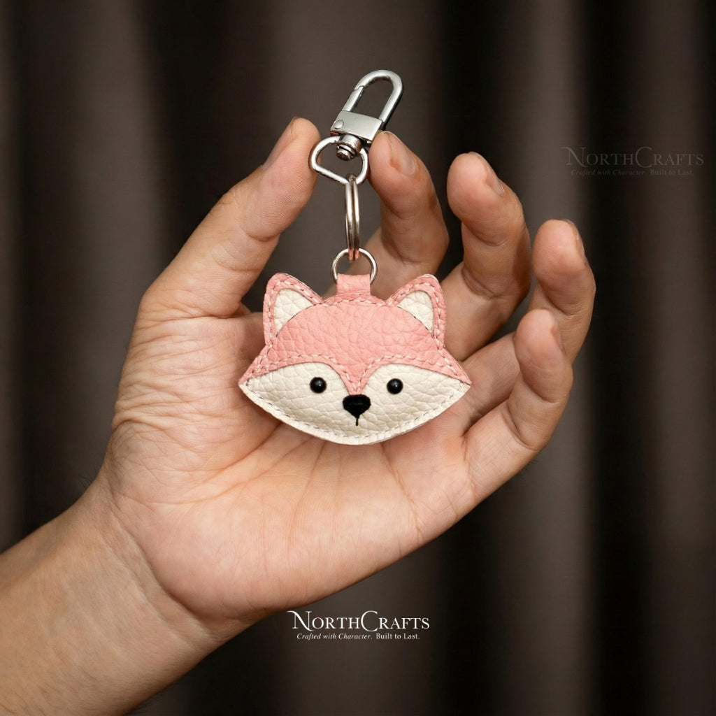 Leather Fox Bag Charm – Personalized Handmade – NorthCrafts | NorthCrafts