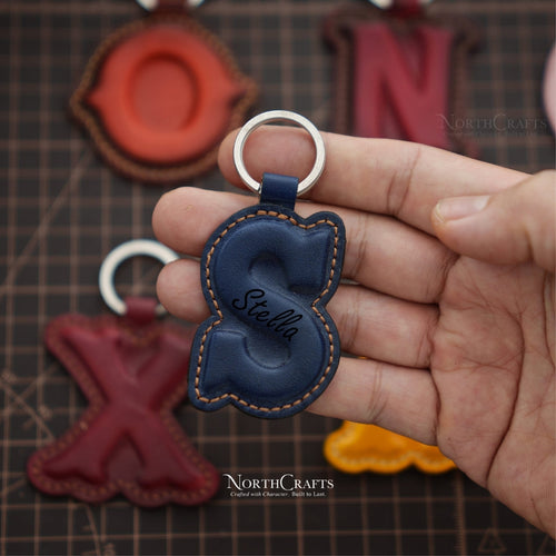 Leather Initial Charm Keychain – Personalized Handmade – NorthCrafts | NorthCrafts