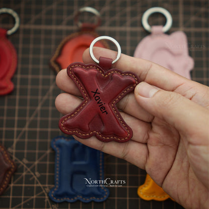 Leather Initial Charm Keychain – Personalized Handmade – NorthCrafts | NorthCrafts
