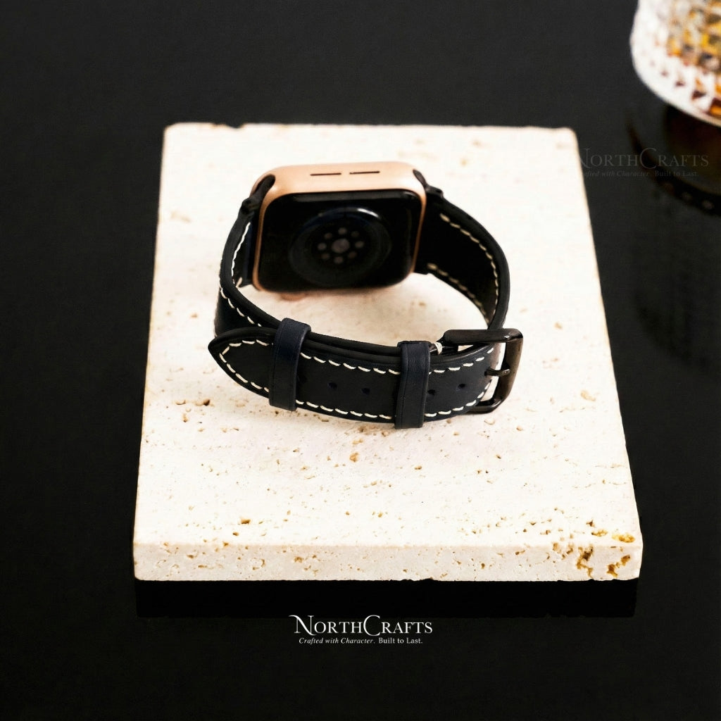 Leather iWatch Band (38mm–49mm) for Apple Watch Series SE2, 11, 10, 9, 8 & 7 – Personalized Handmade – NorthCrafts | NorthCrafts
